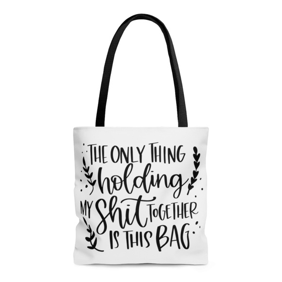 Stylish Black and White “Sarcastic” Tote Bag - Picture 1 of 4